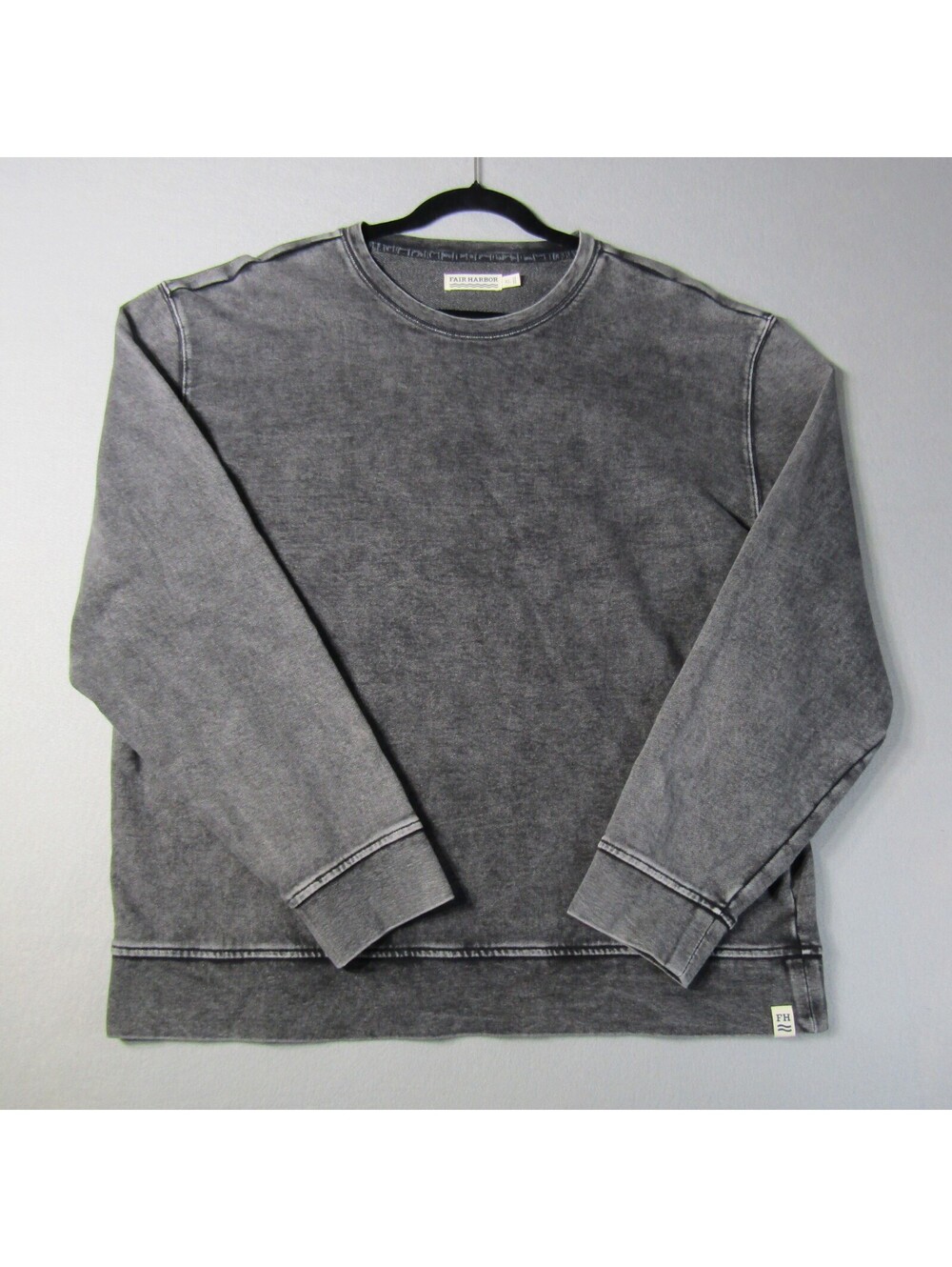 NWT Fair Harbor Saltaire Crewneck Sweatshirt Men's XL Black